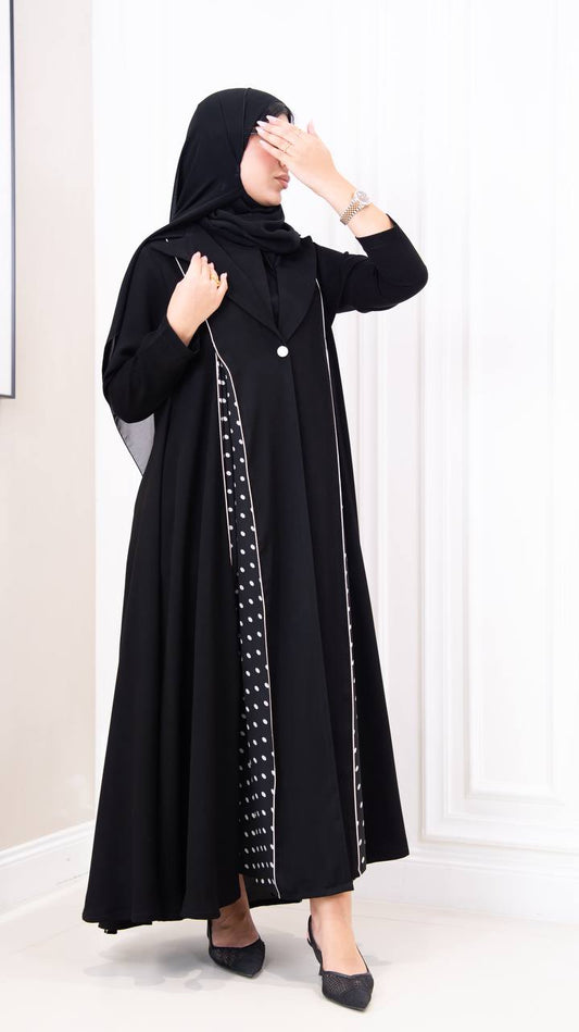 black crepe abaya. C:1098