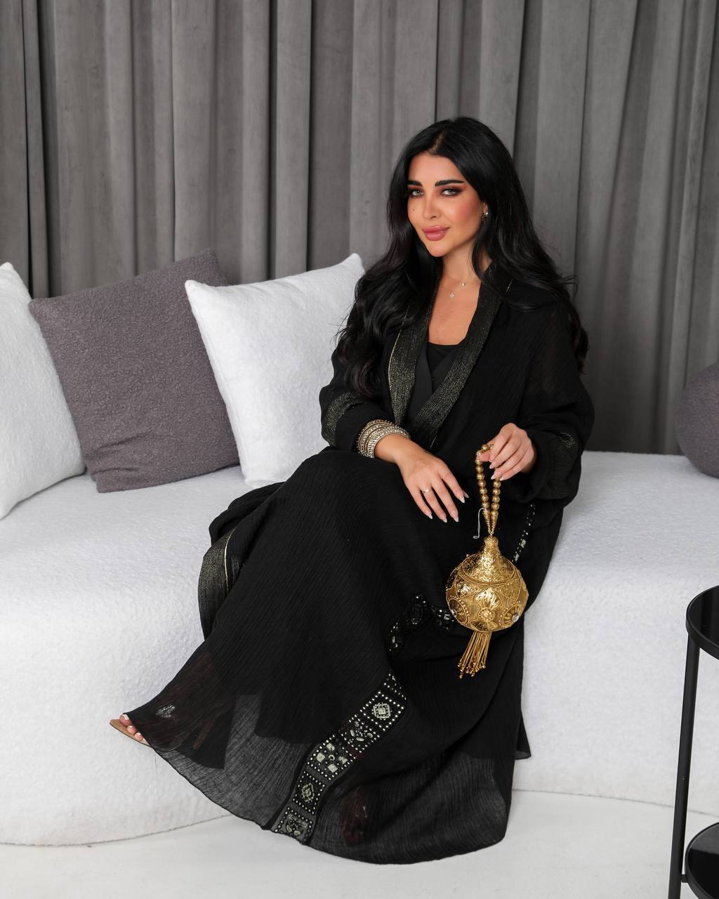 Black bisht with embroidery.C;1053