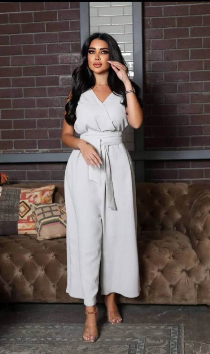 JUMPSUIT CREPE WHITE COLOR. C;1073