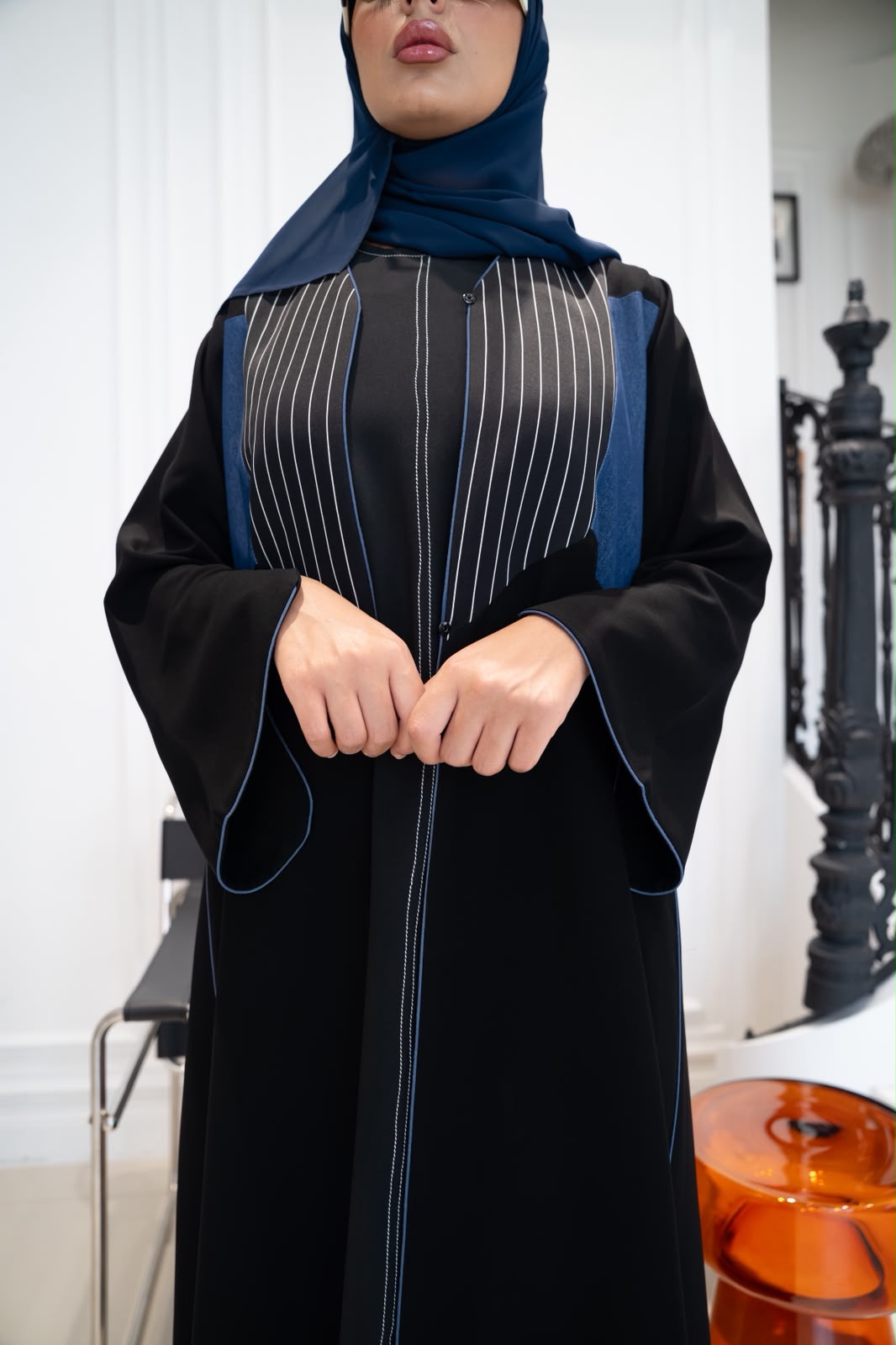 black crepe abaya. C:1105