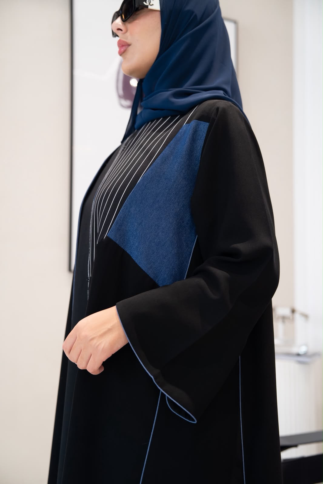 black crepe abaya. C:1105