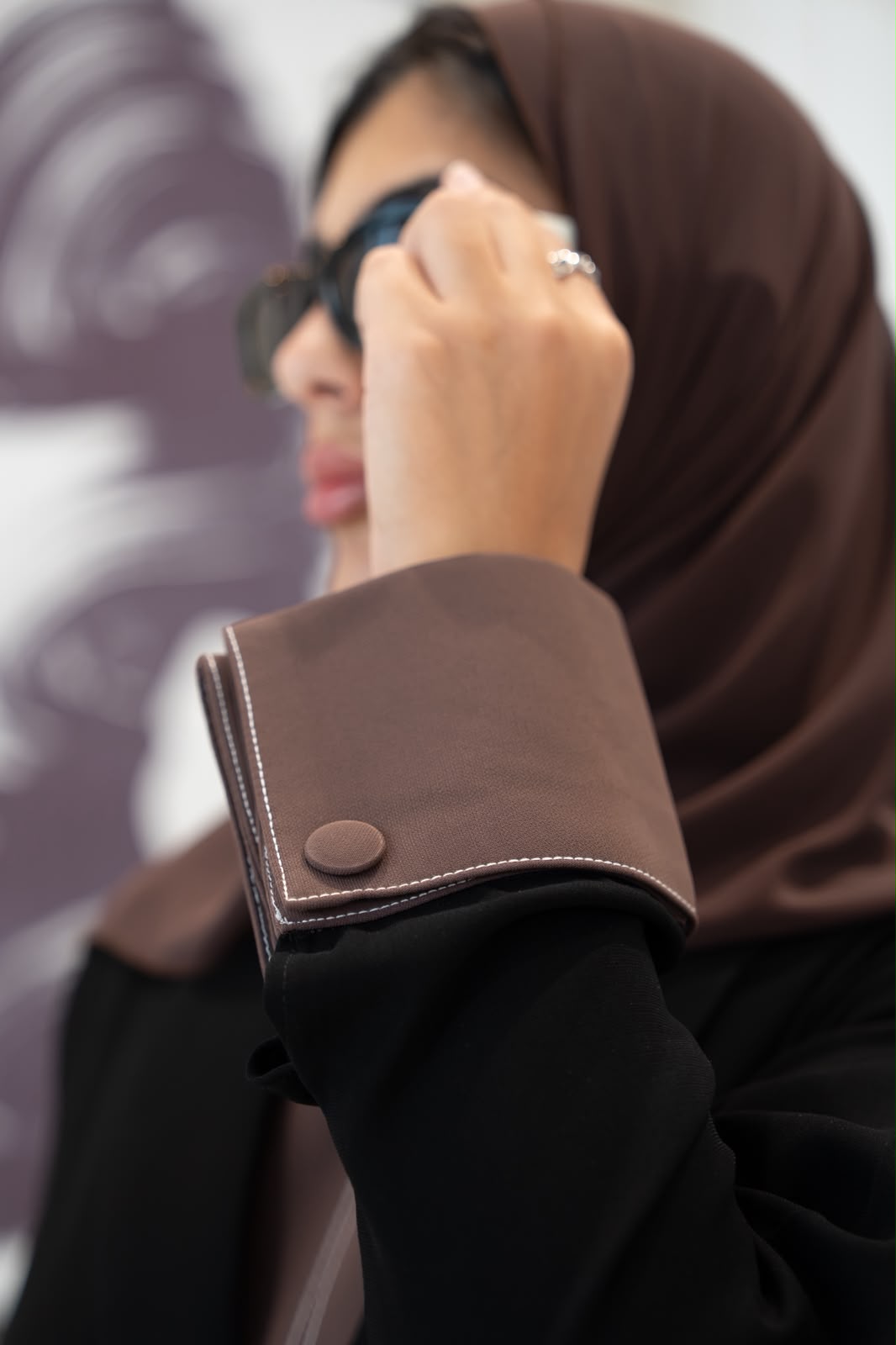Black crepe blazer abaya. C:1106
