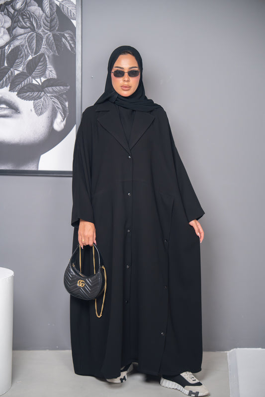 عباية نوران - تصميم أنيق من الكريب الكوبي