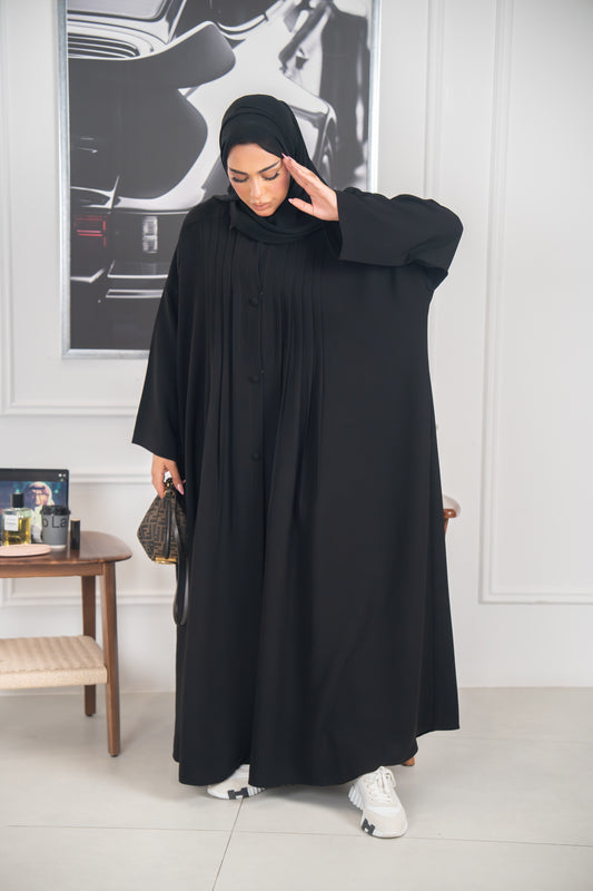 Tayrah Abaya – Pleated Elegance in Motion.C:1012