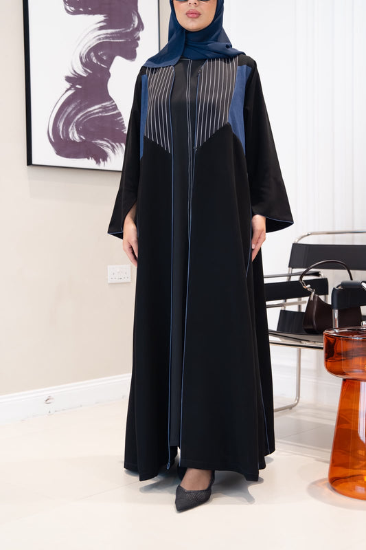 black crepe abaya. C:1105