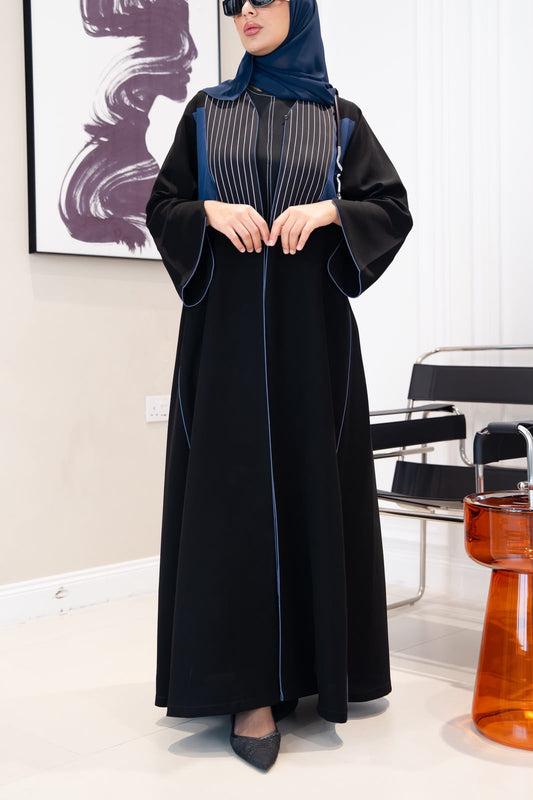black crepe abaya. C:1105