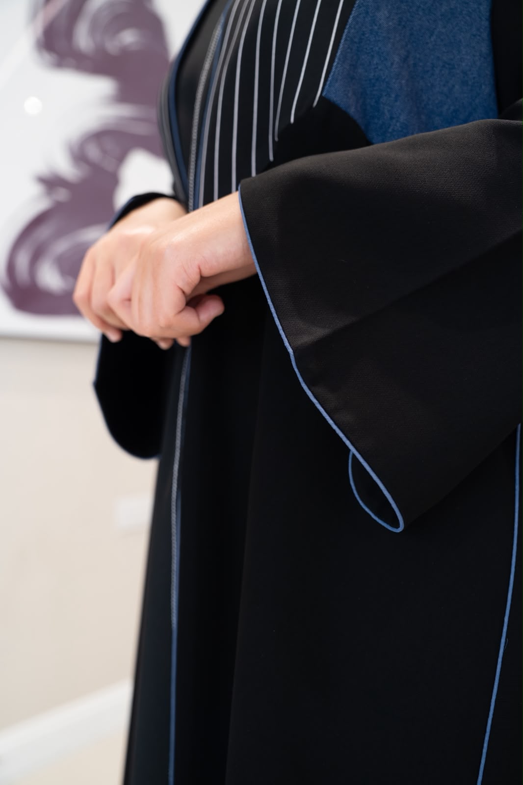 black crepe abaya. C:1105