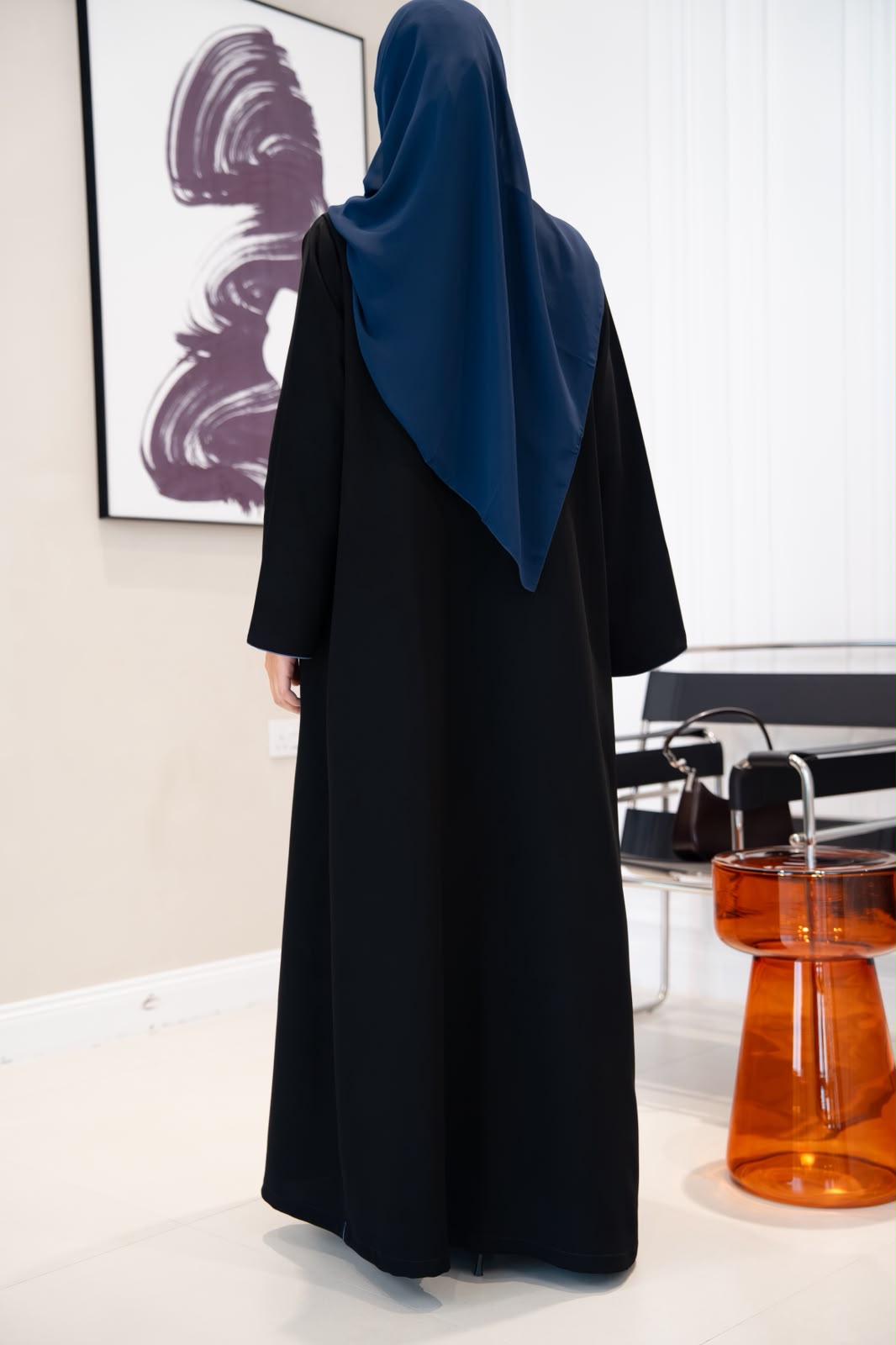 black crepe abaya. C:1105