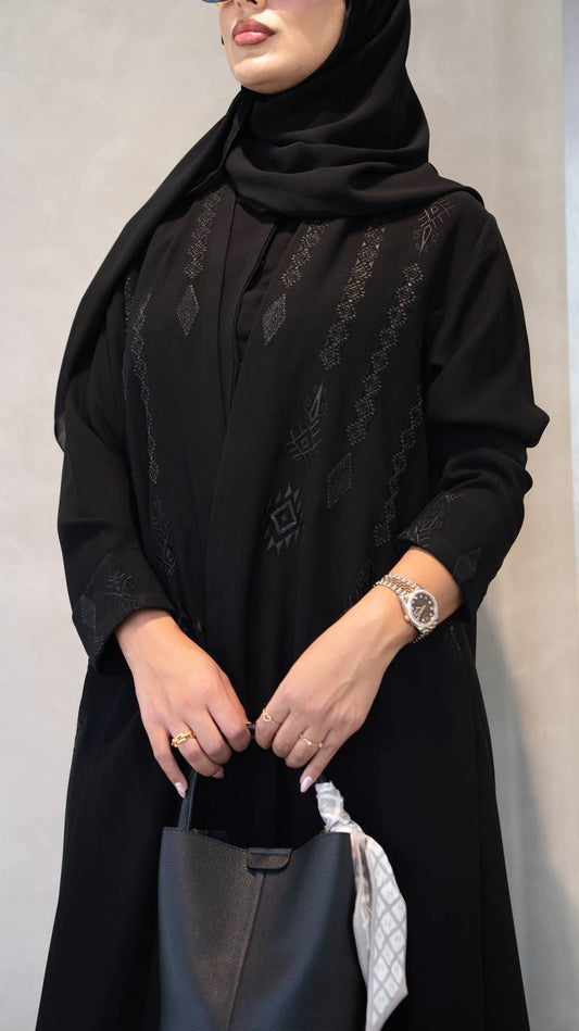 black crepe abaya. C:1102