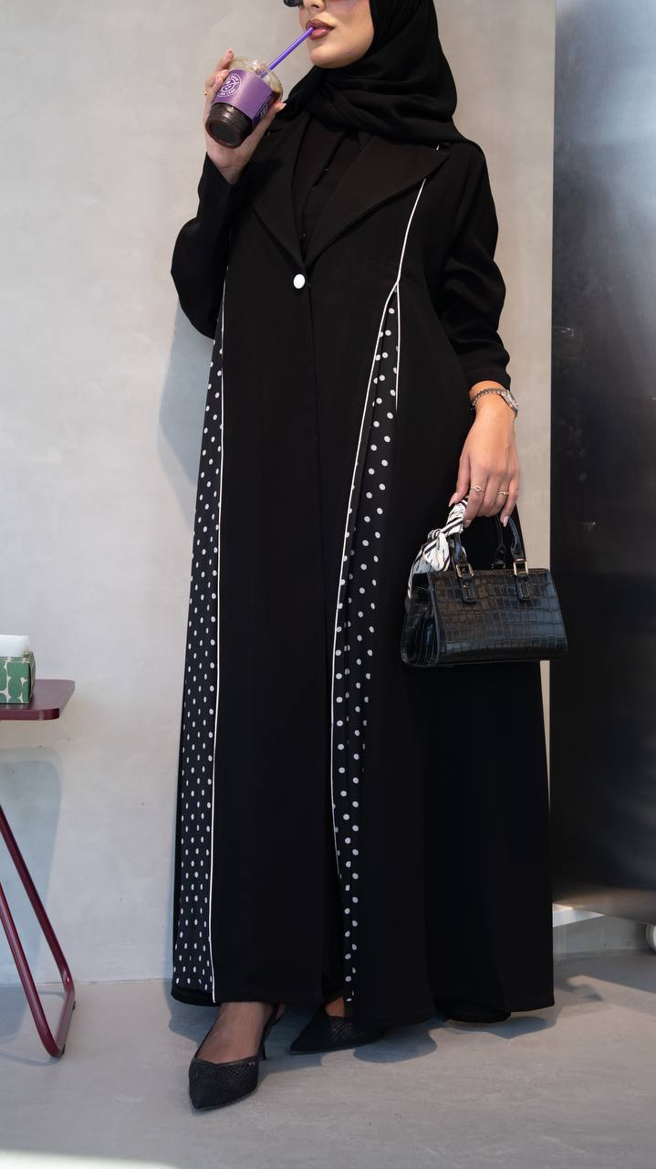 black crepe abaya. C:1098