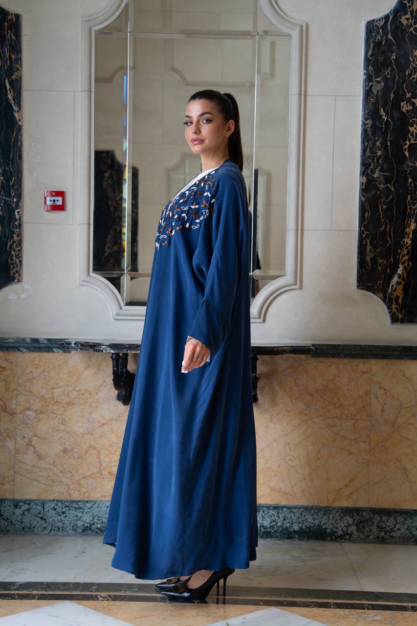 Cobra crepe silk bisht with hand-beading. C:1087