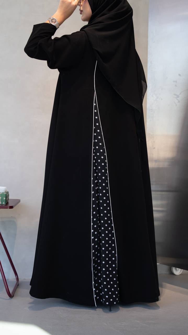 black crepe abaya. C:1098