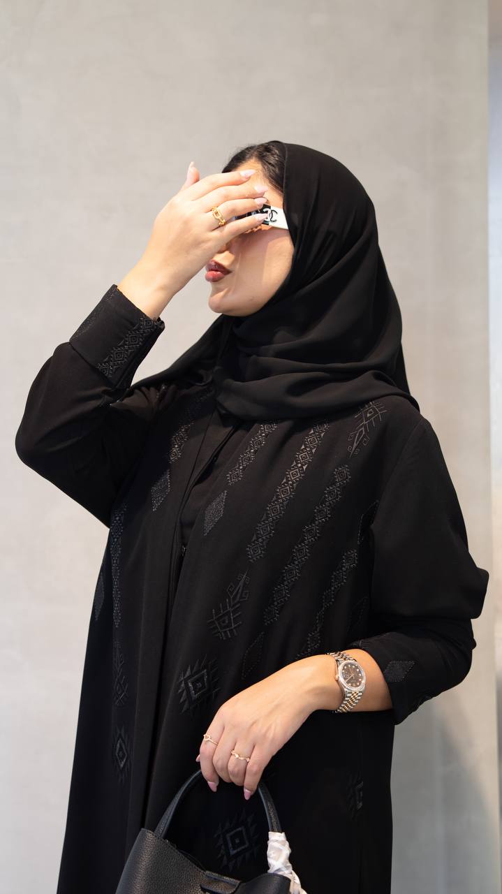 black crepe abaya. C:1102