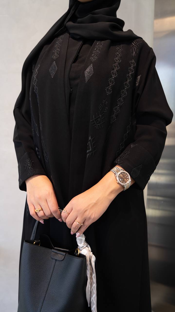 black crepe abaya. C:1102